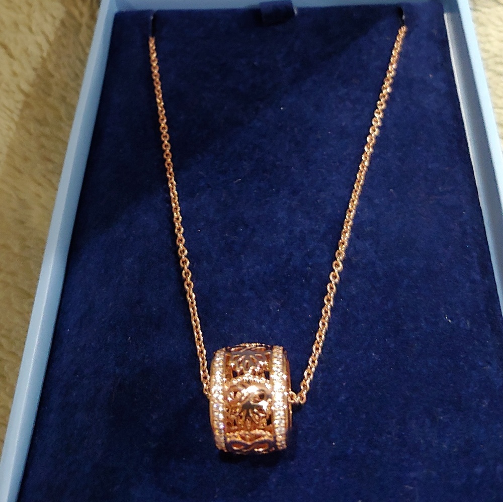Rose Gold Lotus Necklace